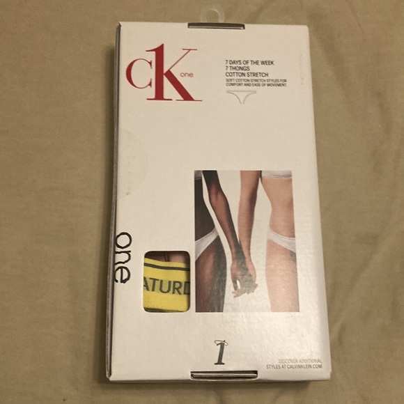 NWT Calvin Klein CK One Days of the Week Thong Panties MSRP $55 - Picture 9 of 10